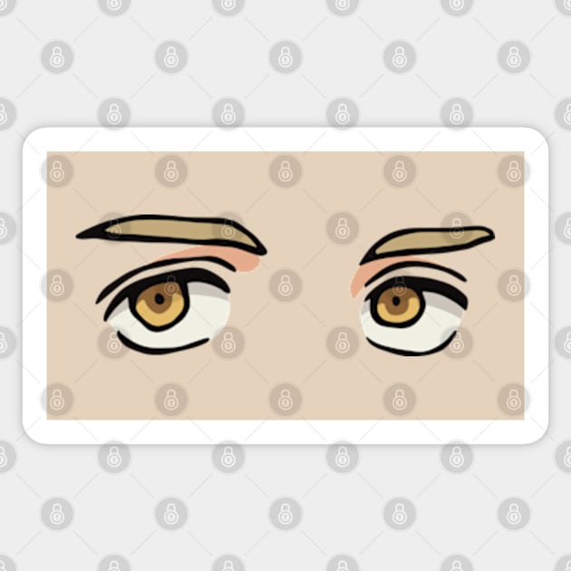 Laios Touden Eyes from Dungeon Meshi or Delicious in Dungeon / Dungeon Food Anime Manga DM-2 Sticker by Animangapoi